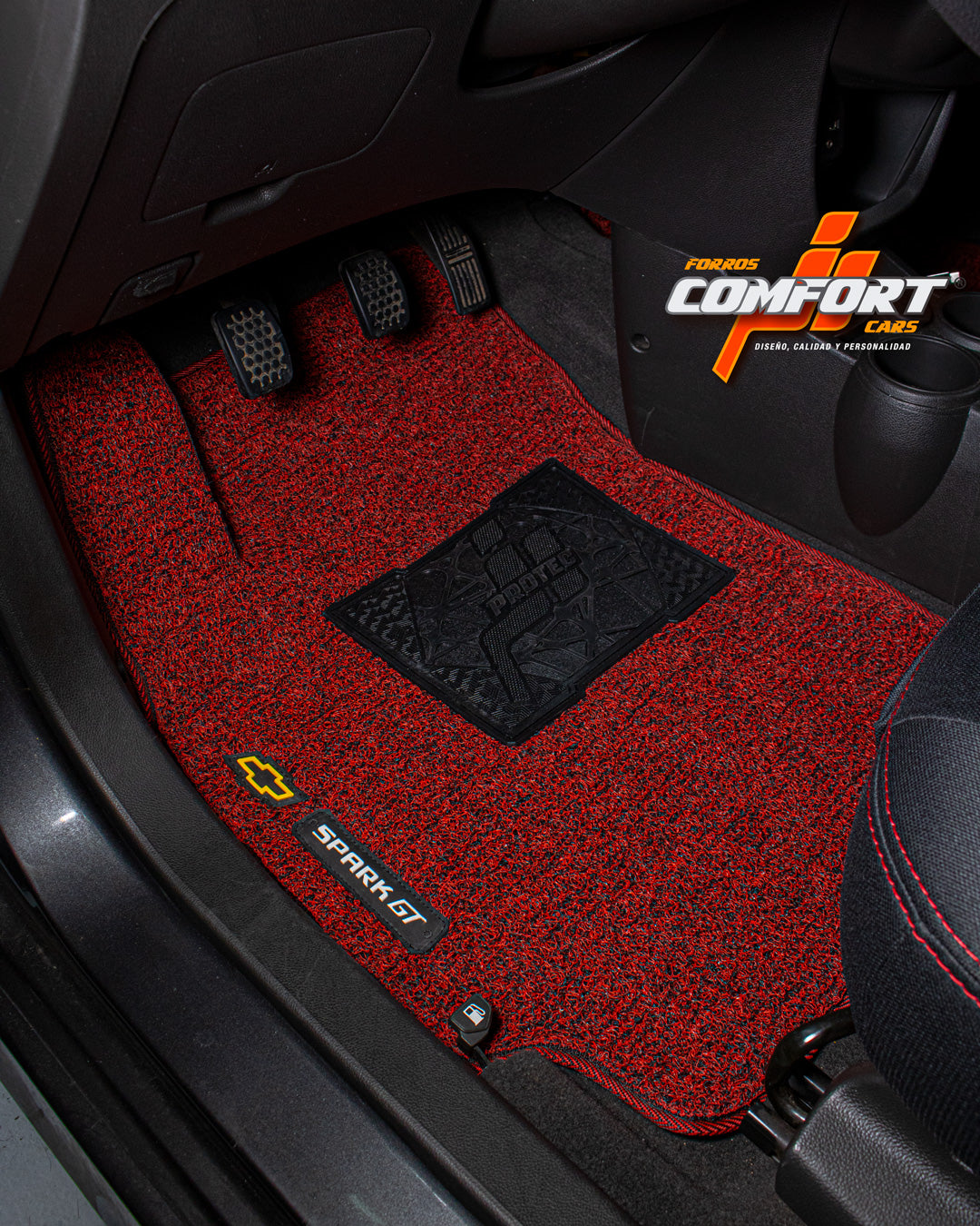 JUEGO DE TAPETES CATCH ROJO - CHEVROLET SPARK GT