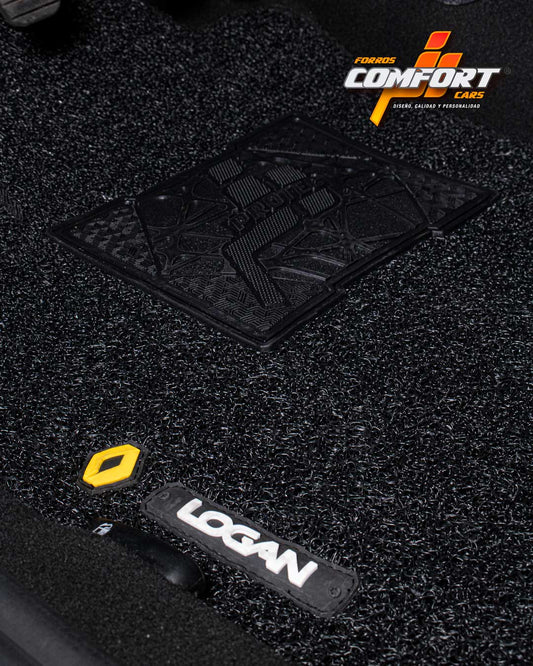 JUEGO DE TAPETES CATCH NEGRO - RENAULT LOGAN